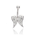 Hypoallergenic Simple Wing Diamond Navel Nail