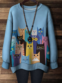 3D Print Womens Crew-Neck Sweatshirt