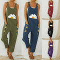 Women's Fashion Print Patchwork Jumpsuit