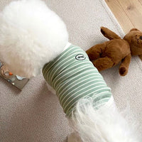 Simple Striped Printed Small Pet Dog Clothes
