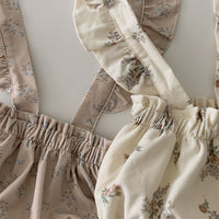 Floral Lace Strap Bag Fart Jumpsuit