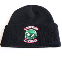 Knitted hat with embroidery