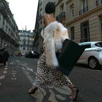 Leopard-print Strappy Backless Dress For Women