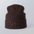 Solid color embossed knitted hat