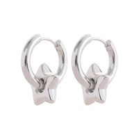 Star And Moon  Heart-shaped Earrings