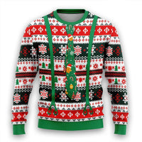 Men's Christmas 3D Print Round Neck Casual Sweater Coat