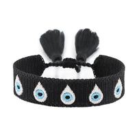 European And American Blue Eyes Lucky Embroidery Tassel Hand Rope