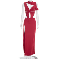 Elegant Hollow-Out Saint-Tropez One-Shoulder Sexy Dress