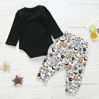 Two-piece pumpkin romper