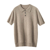 Polo Collar Cashmere Middle-aged Business Leisure Bottoming Shirt Pullover Sweater