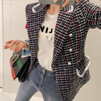 Slim-fit Long-sleeved Simple Tweed Short Coat
