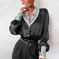 Sophisticated Cardigan With A Lapel Collar And V-neck Shirt