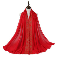 Fashion New Women's Pearl Lace Headscarf