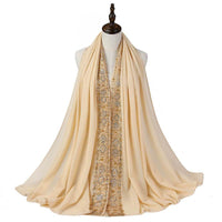 Fashion New Women's Pearl Lace Headscarf