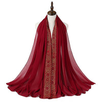 Fashion New Women's Pearl Lace Headscarf