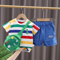 Men's Short Sleeve Two-piece Suit