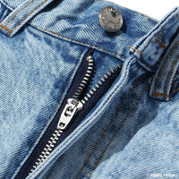 Denim shorts hot pants fake culottes