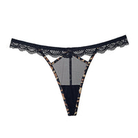 Ladies Nylon Low Waist Hot Lace Trim Thong