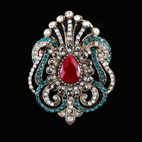 Baroque-style Vintage Crystal Brooch For Men And Women