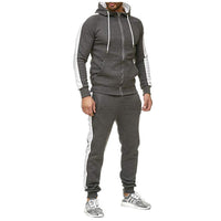 Men's color matching splicing casual suit