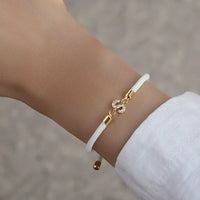 New Woven Colored Bracelet With Diamond Studded 26 Letter Bracelet
