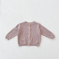 New Sweet Rhombus Hollow Long Sleeve Small Jacket