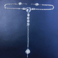 Sexy Love Rhinestone Underwear Body Chain