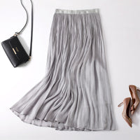 Slim Slimming Mid-length Elegant Pendant Summer Elastic Skirt