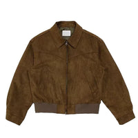 Short Flight Jacket Men's Loose Lapels Zipper