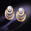 All-matching Elegant Graceful Personality Three-layer Pearl Stud Earrings