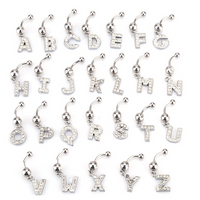 English alphabet hypoallergenic body piercing navel nail