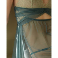 Transparent mesh short sexy nightdress