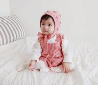 Thick wool handmade bubble overalls
