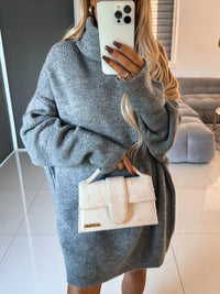 Women's Turtleneck Long Sleeve Knitted Long Sweater