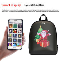 Waterproof Leisure Luminous LED Display Smart Backpack