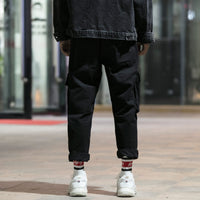 Casual pants solid color overalls