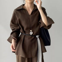 Two-piece Relaxed-fit Casual Pants Set For Women Straight-leg Pants For Women
