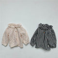 Baby western style comfortable wood ear collar small shirt