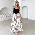 Womens Casual Polka-Dot Printed Slip Dress