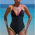Multicolor Edging Close-fitting And Slim-fitting Thin Bikini