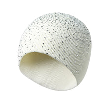 Women's Half-face Diamond Warm Knitted Hat Autumn And Winter European And American Outdoor Woolen Hat