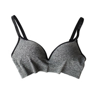 Wireless Bra Sports Yoga Small Chest Push Up Adjustable Solid Color One-piece Bra