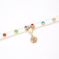 Pet Collar Cat Band With Diamond Alloy Bow