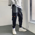 Loose national trendy nine-point sports tie-foot casual overalls