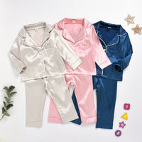 Solid Color Cotton Cardigan Long Sleeve Two Piece Suit