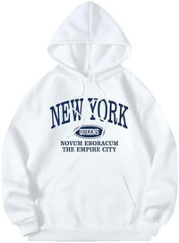 Women's Letter Pattern Hoodie Pullover Sweater
