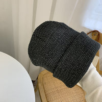 Reflective knitted wool hat