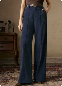 Autumn Draped Retro Corduroy Wide-leg Pants