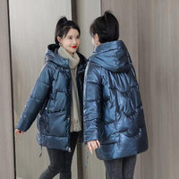 Winter Loose Thick Hooded Down Cotton