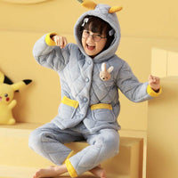 Children's Pajamas With Cotton Flannel In Winter